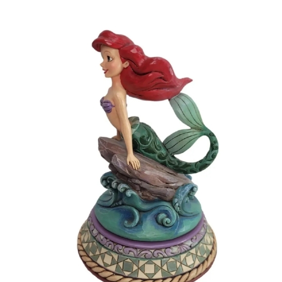 Jim Shore Part of Your World The Little Mermaid Ariel Music Rotating Disney Rare - Picture 2 of 11